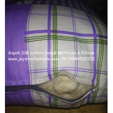 Pillow zipped -Kapok Silk cotton / Ilavam Panju/semal stuffed 25x15x7 Queen size