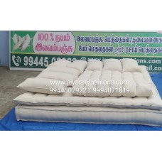 Two layered  Luxury Mattress-Silk cotton / ilavam panju-78x72x10 inch ( Bottom 8 +Topper 2 Inches ), pillows 2 free