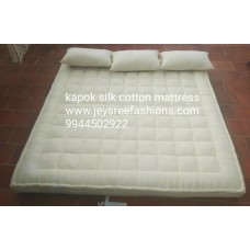 Mattress-king size Kapok semal Silk cotton / ilavam panju size 75x72x5 inch free 2 pillows